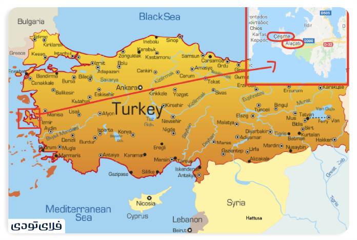 موقعیت جغرافیایی آلاچاتی ترکیه