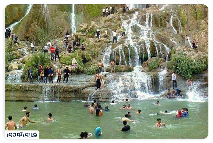 آبشارهای لرستان آبشار آب سفید