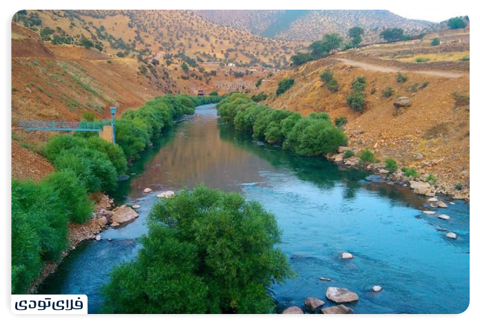 روستای سلین رودخانه سیروان